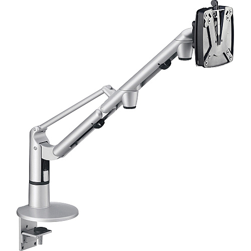 Novus LiftTEC 930+2089+000 Mounting Arm for Monitor - Silver, Black 28" Screen Support - 17 lb Load Capacity - 75 x 100 - Aluminum, Steel, Plastic - 1 Carton (9302089000)