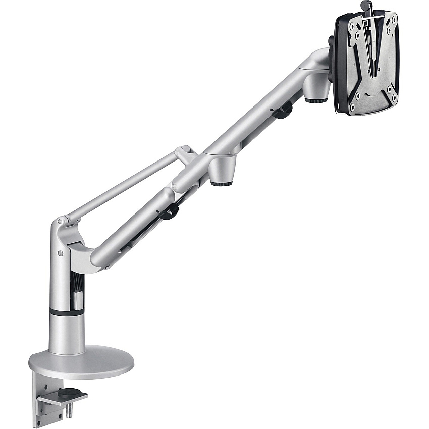 Novus LiftTEC 930+2089+000 Mounting Arm for Monitor - Silver, Black 28" Screen Support - 17 lb Load Capacity - 75 x 100 - Aluminum, Steel, Plastic - 1 Carton (9302089000)