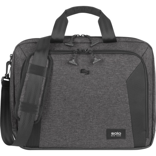 SOLO Voyage Carrying Case (Briefcase) for 15.6" Notebook - Gray, Black (NOM30110)
