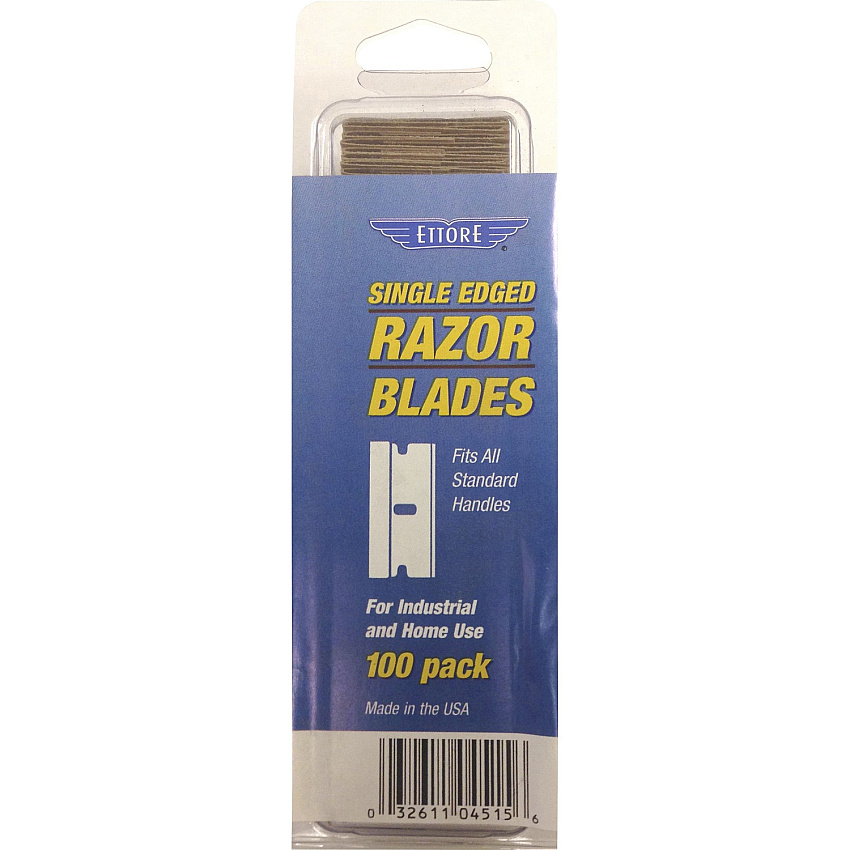 Ettore Pocket Scraper Single-edge Blade Durable - Carbon Steel - 100/Pack - 1 Each (4515)