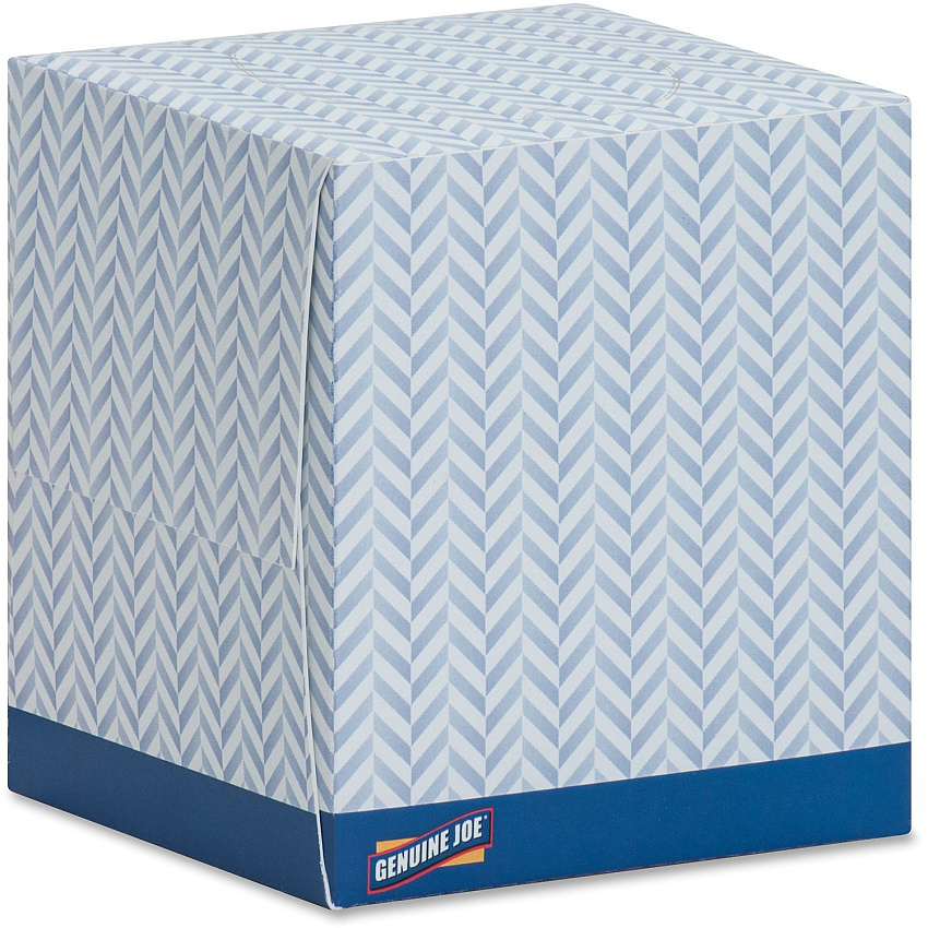 Genuine Joe Cube Box Facial Tissue 2 Ply - Interfolded - White - 85/Box - 1728 / Pallet (GJO26085PL)