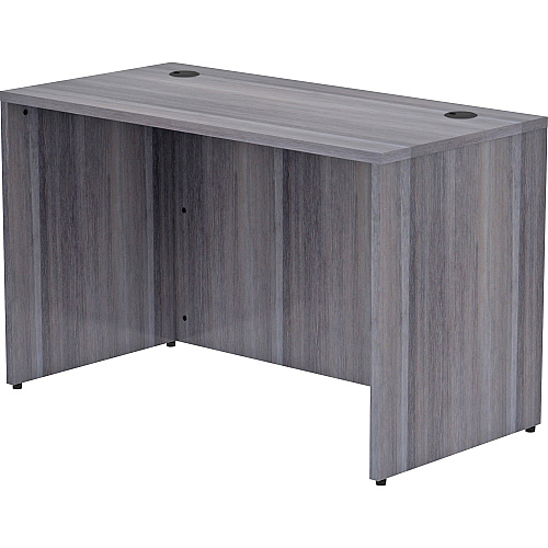 Lorell Essentials Series Rectangular Desk Shell 29.5" Height x 48" Width x 24" Depth, x 1" Thickness Top - Laminate, Weathered Charcoal Table Top - Grommet (69549)