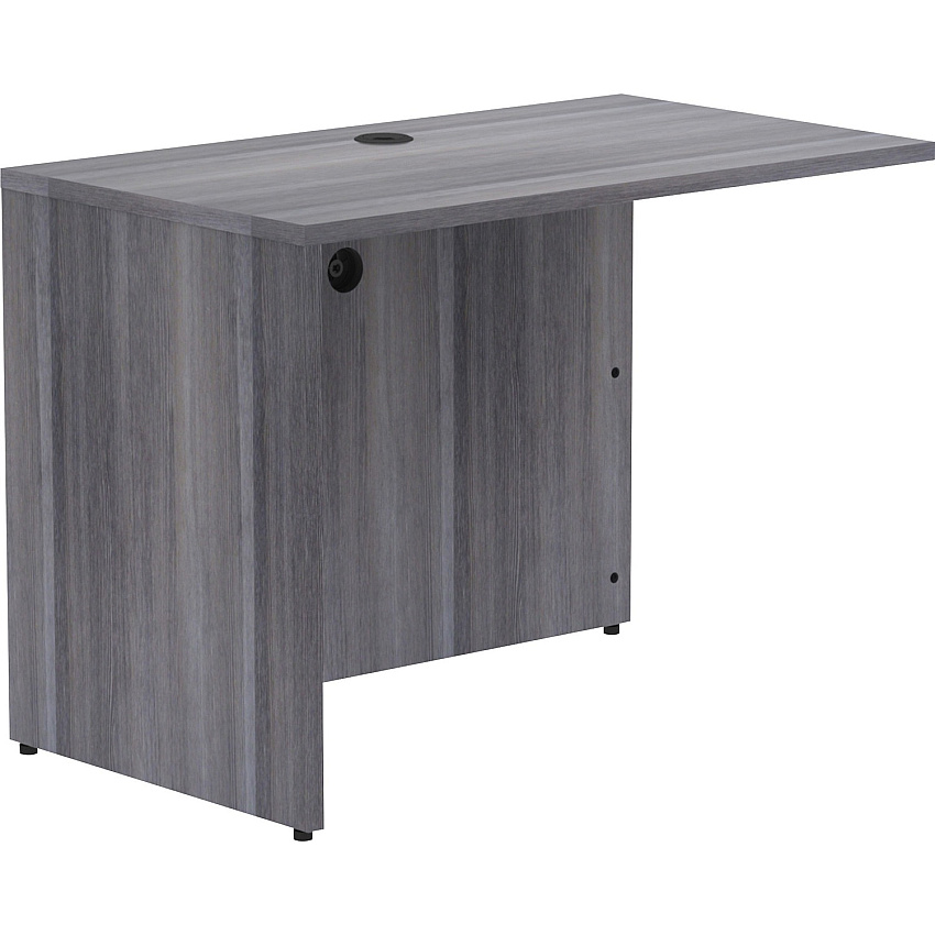 Lorell Essentials Series Return Shell 29.5" Height x 42" Width x 24" Depth, x 1" Thickness Top - Laminate, Weathered Charcoal Table Top - Modesty Panel (LLR69555)