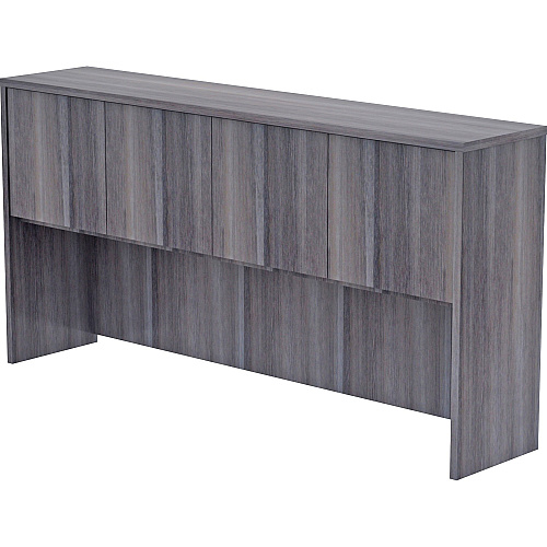 Lorell Essentials Series Stack-on Hutch with Doors 36" Height x 72" Width x 15" Depth - 4 Door(s) - Grommet (69557)
