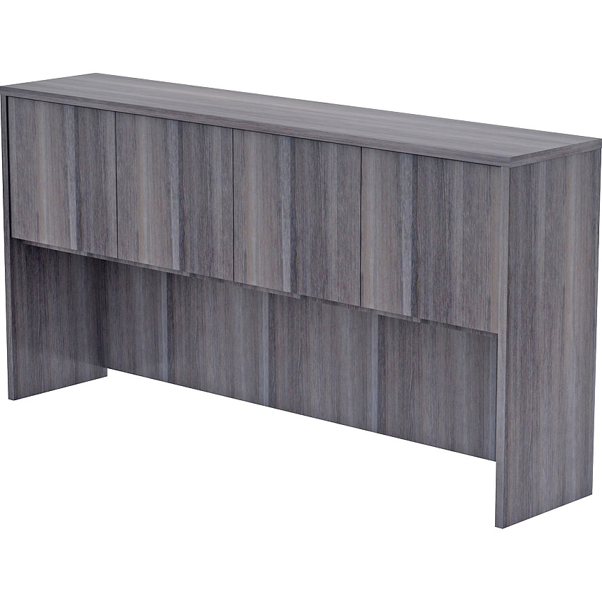 Lorell Essentials Series Stack-on Hutch with Doors 36" Height x 72" Width x 15" Depth - 4 Door(s) - Grommet (69557)