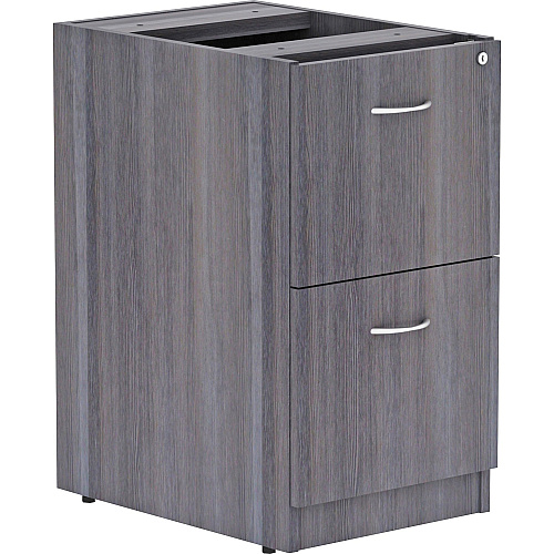 Lorell Essentials Series File/File Fixed File Cabinet 28.3" Height x 16" Width x 22" Depth - 2 x File Drawer(s) - Finish: Laminate, Weathered Charcoal - File Drawer (LLR69559)