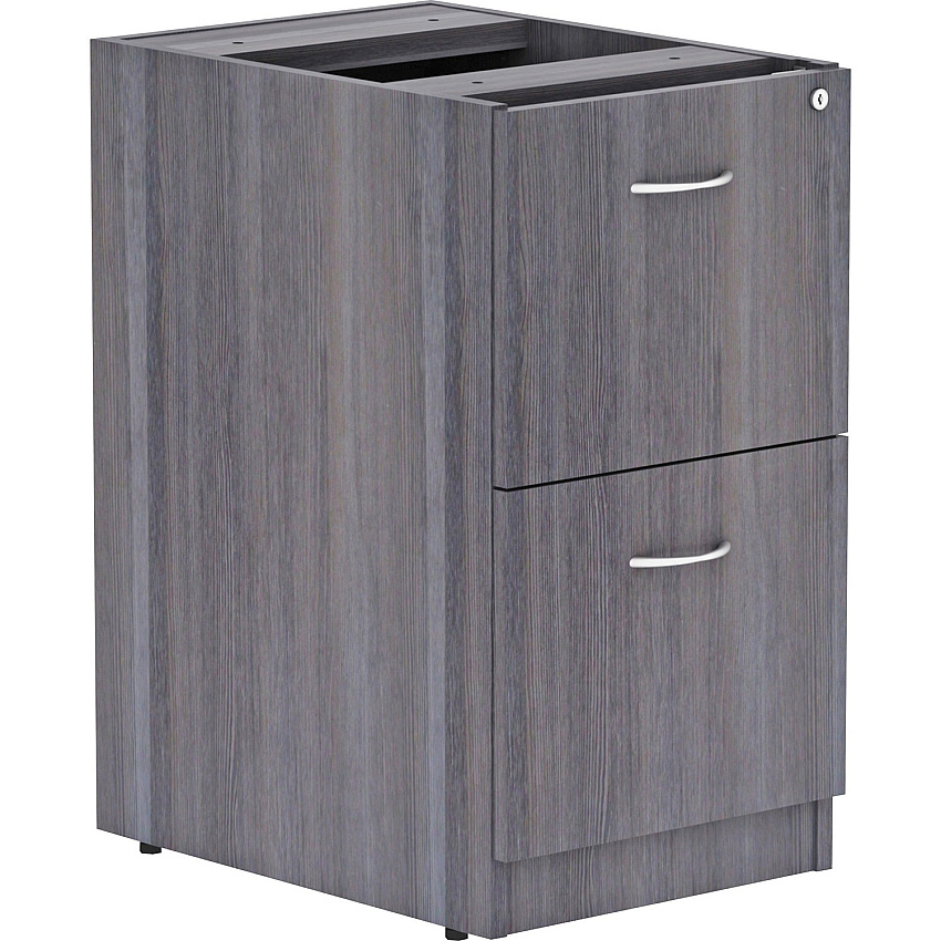 Lorell Essentials Series File/File Fixed File Cabinet 28.3" Height x 16" Width x 22" Depth - 2 x File Drawer(s) - Finish: Laminate, Weathered Charcoal - File Drawer (LLR69559)
