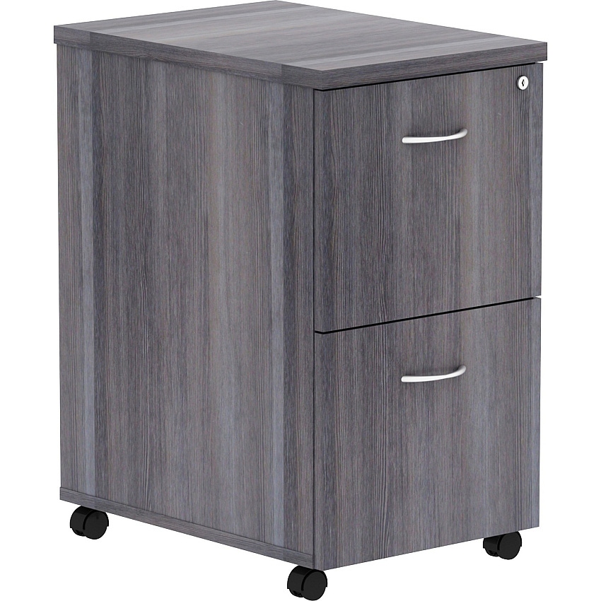 Lorell Essentials Series File/File Mobile File Cabinet 28.3" Height x 16" Width x 22" Depth - 2 x File Drawer(s) - Finish: Weathered Charcoal, Laminate (LLR69561)