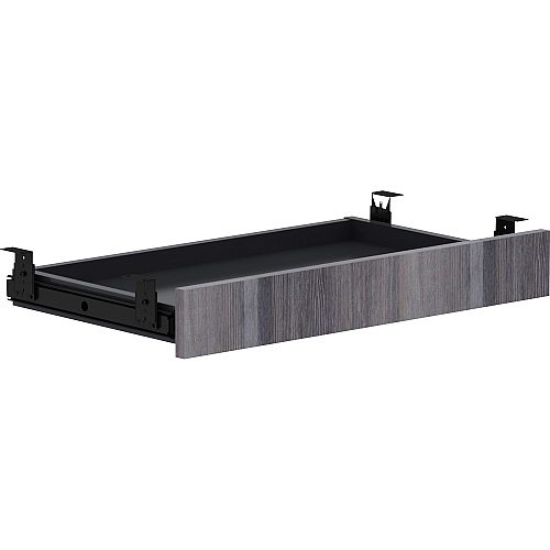 Lorell Universal Center Drawer 5.1" Height x 16.7" Width x 28.4" Length - Finish: Weathered Charcoal (LLR69568)