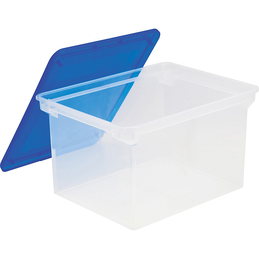 Storex Plastic File Tote Storage Box Internal Dimensions: 15.50" Length x 12.25" Width x 9.25" Height - External Dimensions: 18.3" Length x 14" Width x 10.5" Height - 45 lb - Media Size Supported: Legal, Letter - Lid Lock Closure - Stackable - (61508U04C)