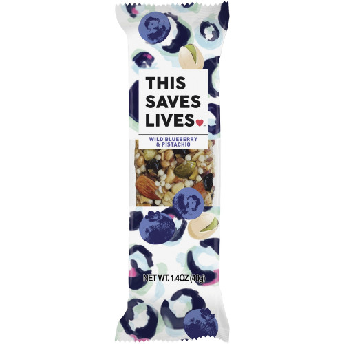 This Bar Saves Lives This Saves Lives Wild Blueberry/Pistachio Bar (00445)