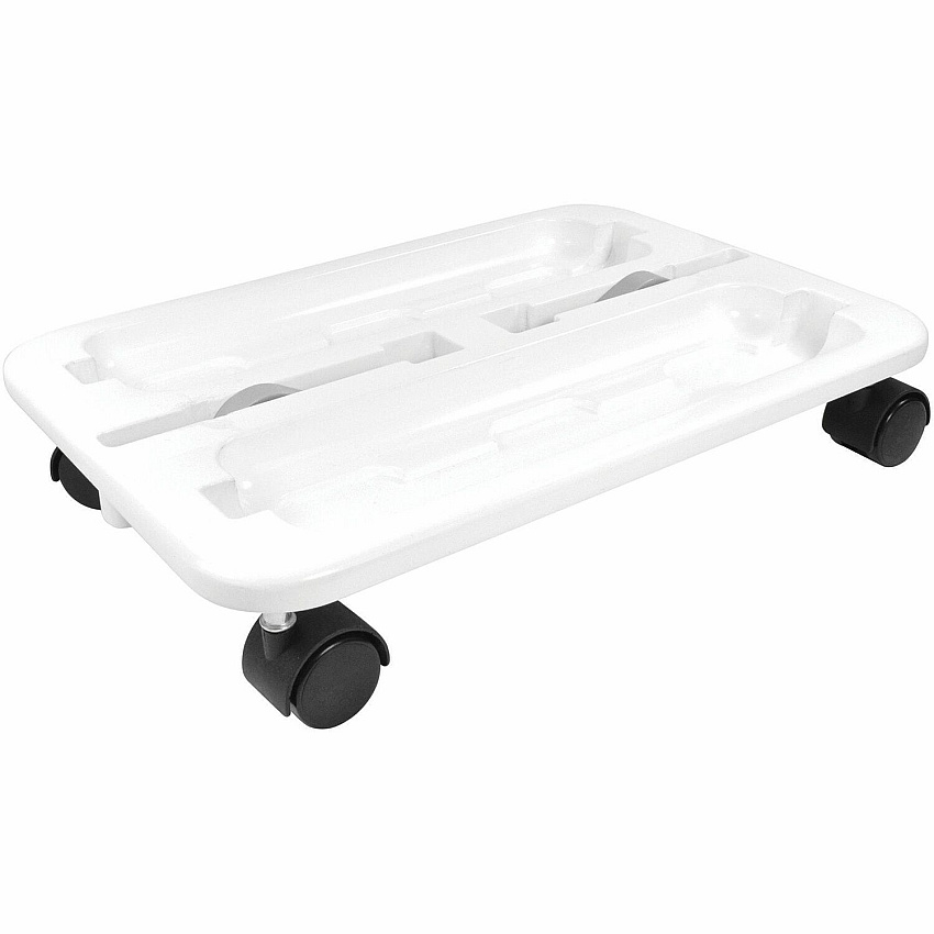 Deflecto Caddy Wheel Base 16" Width x 11" Depth x 3.25" Height - White - 1 Each (29443CR)