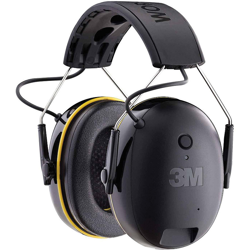WorkTunes Connect Bluetooth Hearing Protector Stereo - Mini-phone (3.5mm) - Wired/Wireless - Bluetooth - Over-the-head - Binaural - Circumaural - Noise Reduction Microphone - Black, Yellow (905434DC)