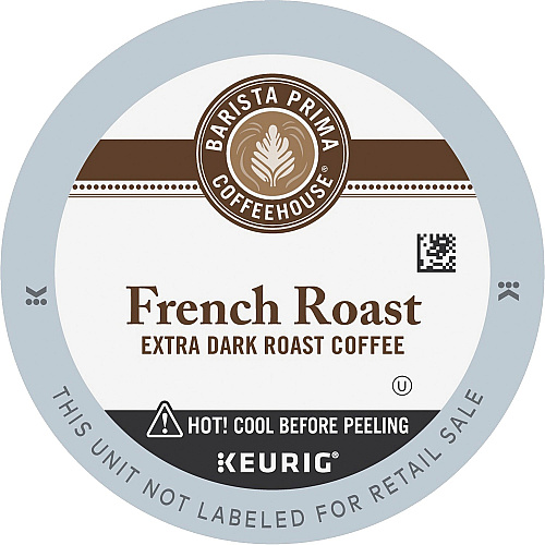 Barista Prima Coffeehouse&reg; K-Cup French Roast Coffee Compatible with Keurig Brewer - Dark - K-Cup - French Roast - 24/Box - 4 / Carton (6611CT)