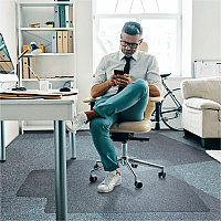 Floortex Polycarbonate Lipped Chair Mat for Carpets up to 1/2" - 35" x 47" 47" Length x 35" Width x 0.085" Depth x 0.085" Thickness - Lip Size 20" Length x 10" Width - Lipped - Polycarbonate - Clear - 1 Each - TAA Compliant (FC118923LR)