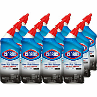 Clorox Toilet Bowl Cleaner Lime & Rust Destroyer 24 fl oz (0.8 quart) - Deodorize, Bleach-free - Clear Bottle - 360 / Bundle (00275BD)