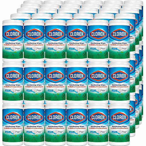 Clorox Disinfecting Wipes, Bleach-Free Cleaning Wipes For Multipurpose - Fresh Scent - Recommended For: Bacteria Remover, Virus Remover, Germs Remover - Bleach-free, Pre-moistened, Phosphorous-free, Easy Tear, Easy to Use, Antibacterial - White  (01656PL)