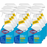 CloroxPro Anywhere Daily Disinfectant and Sanitizer, No-Rinse Food Contact Sanitizer, 32 Fluid Ounces, Pack of 432 / Pallet (01698PL)