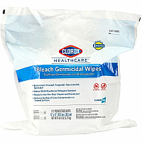 Clorox Healthcare Bleach Germicidal Wipes Refill Ready-To-Use - 12" Length x 12" Width - Anti-corrosive - White - 110/Tub - 200 / Pallet (30359PL)