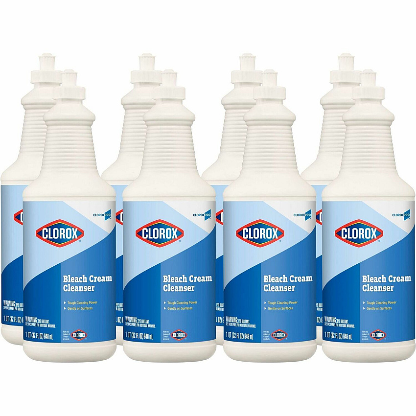 Clorox Commercial Solutions Bleach Cream Cleanser 32 fl oz (1 quart) - Clear - 256 / Bundle (30613BD)