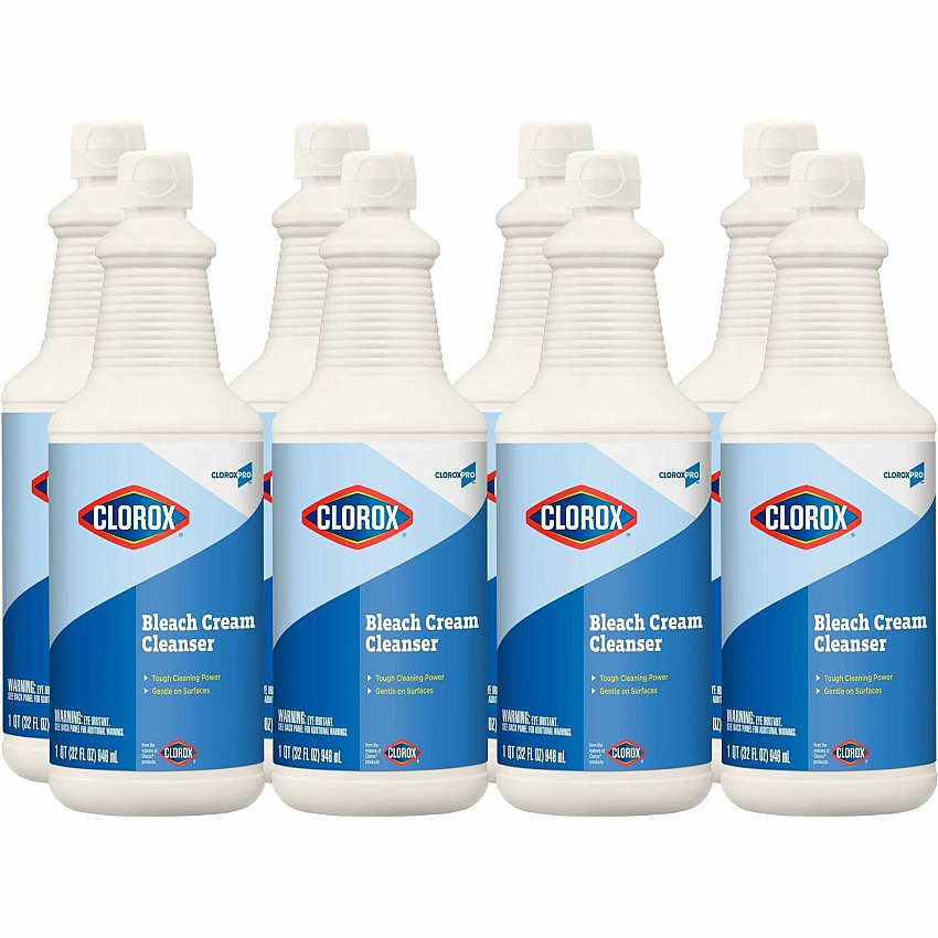 CloroxPro&trade; Bleach Cream Cleanser 32 fl oz (1 quart) - Clear - 512 / Pallet (30613PL)