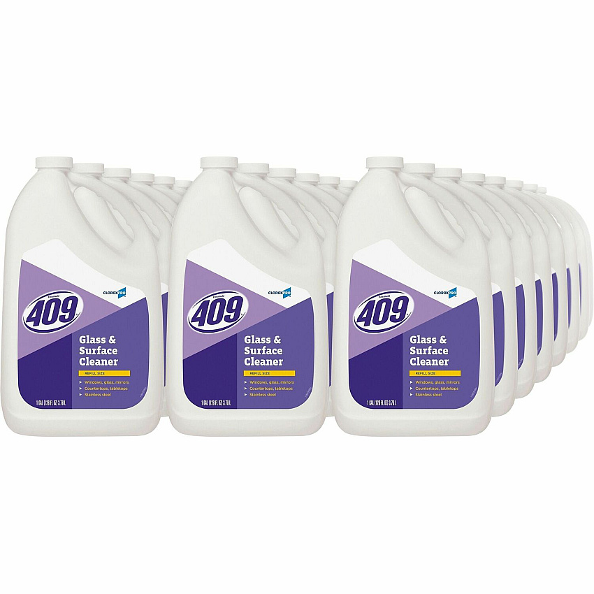 CloroxPro&trade; Formula 409 Glass & Surface Cleaner Refill For Kitchen - 128 fl oz (4 quart) - 108 / Pallet - Streak-free - Clear (3107PL)
