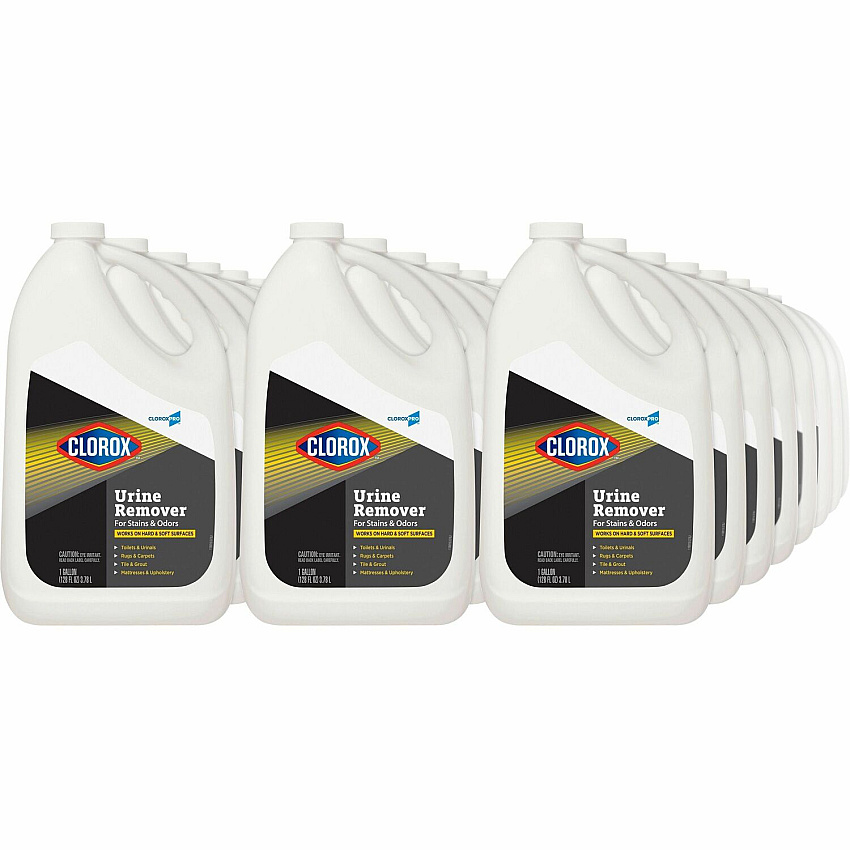 CloroxPro&trade; Urine Remover for Stains and Odors Refill 128 fl oz (4 quart) - Bleach-free - Clear - 120 / Pallet (31351PL)