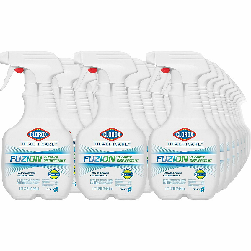 Clorox Fuzion Cleaner Disinfectant Ready-To-Use - 32 fl oz (1 quart) - Low Odor, Odor Neutralizer, Easy to Use - Translucent Bottle - 432 / Pallet (31478PL)