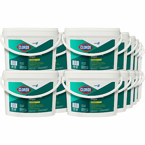 CloroxPro&trade; Disinfecting Wipes Ready-To-Use - Fresh Scent - Pre-moistened, Anti-bacterial, Textured - White - 700/Tub - 24 / Bundle (31547BD)