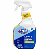 CloroxPro&trade; Clean-Up Disinfectant Cleaner with Bleach Ready-To-Use - 32 fl oz (1 quart) - Antibacterial, Disinfectant - Clear - 432 / Pallet (35417PL)