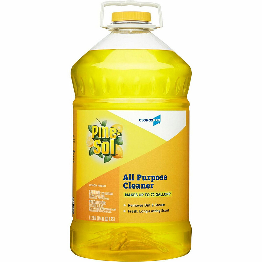 CloroxPro&trade; Pine-Sol All Purpose Cleaner Concentrate - 144 fl oz (4.5 quart) - Lemon Fresh Scent - 126 / Pallet - Deodorize, Residue-free, Antibacterial - Clear, Pale Yellow (35419PL)