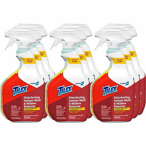 CloroxPro&trade; Tilex Disinfecting Instant Mold and Mildew Remover Spray 32 fl oz (1 quart) - Scrub-free, Disinfectant, Antibacterial - White - 432 / Pallet (35600PL)