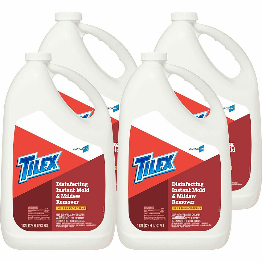 CloroxPro&trade; Tilex Disinfecting Instant Mold and Mildew Remover Refill 128 fl oz (4 quart) - Scrub-free - Clear - 108 / Pallet (35605PL)