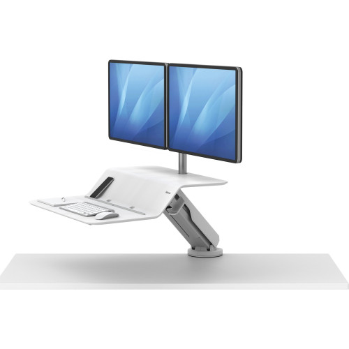 Fellowes Lotus RT Sit-Stand Workstation White Dual (8081801)