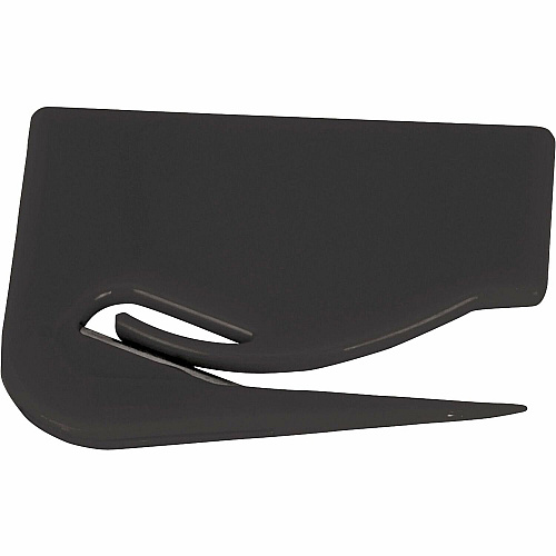 Business Source Slide Letter Opener Handheld - Black - Comfortable Handle, Compact - 1 Each (BSN11818)