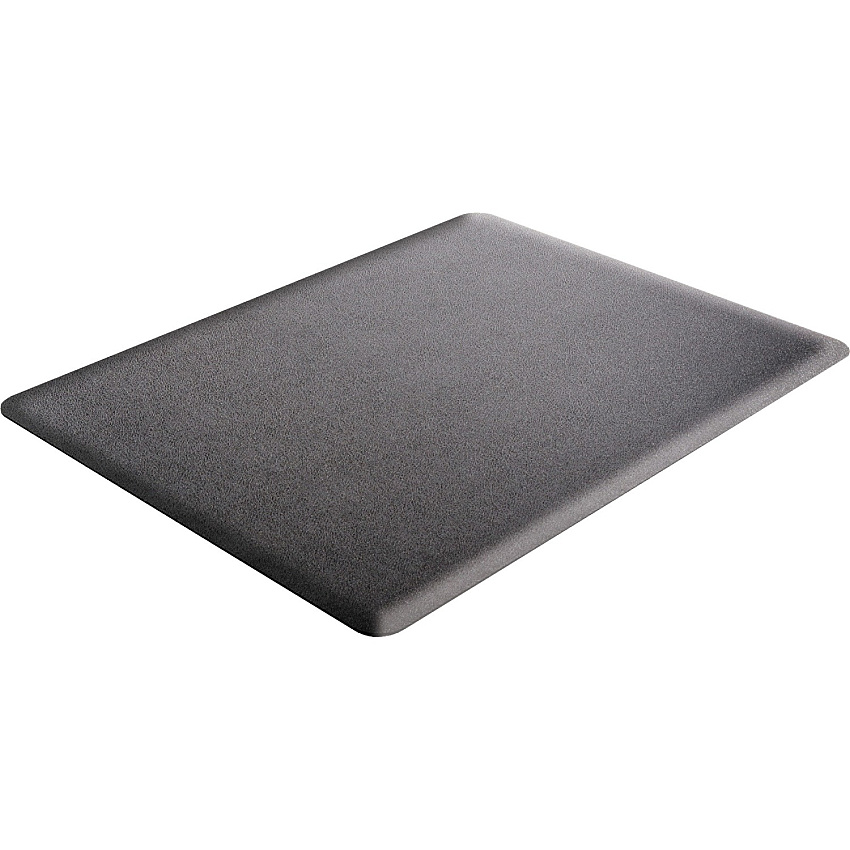Deflecto Ergonomic Sit-Stand Chair Mat for Multi-surface Hard Floor, Carpet - 48" Length x 36" Width x 0.375" Thickness - Rectangular - Foam - Black - 1 Each (CM24142BLKSS)
