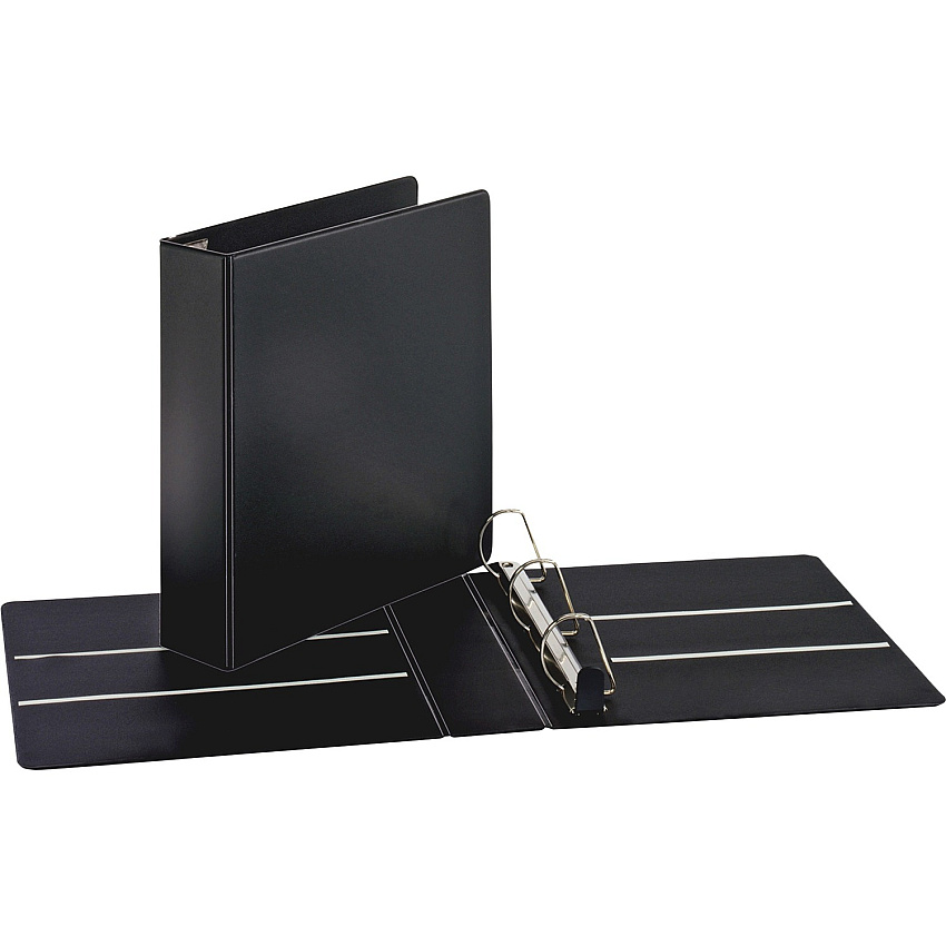 Business Source EasyOpen Locking Slant-D Ring Binders 1" Binder Capacity - Letter - 8 1/2" x 11" Sheet Size - 200 Sheet Capacity - Fastener(s): Slant D-Ring - Pocket(s): Inside Front & Back - Polypropylene, Chipboard - Black - Locking Ring, Non (BSN26967)