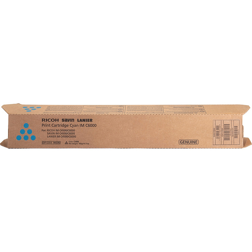 Ricoh Original Laser Toner Cartridge - Cyan - 1 Each 22500 Pages (842282)