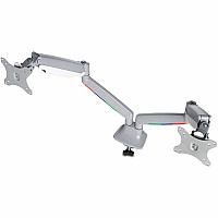 Kensington SmartFit Mounting Arm for Monitor, Flat Panel Display, Curved Screen Display Height Adjustable - 2 Display(s) Supported - 13