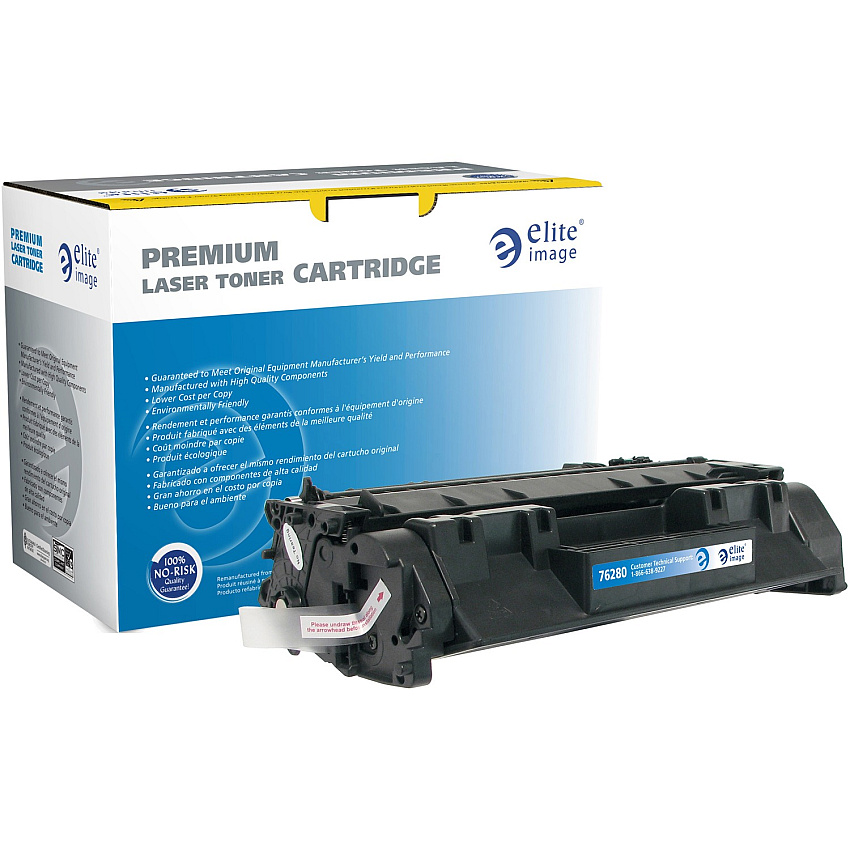 Elite Image Remanufactured Extended Yield Laser Toner Cartridge - Alternative for HP 05A (CE505A) - Black - 1 Each 5000 Pages (76280)