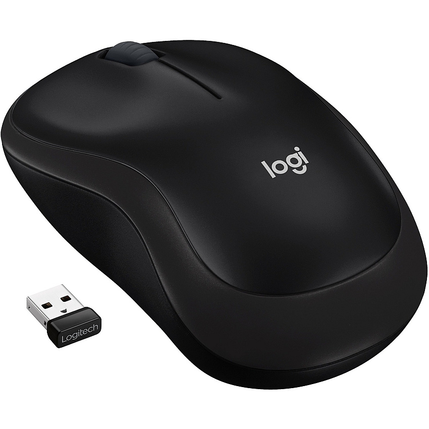 Logitech M185 Wireless Mouse Optical - Wireless - Radio Frequency - 2.40 GHz - Gray - USB - 1000 dpi - Scroll Wheel - 3 Button(s) - Symmetrical - 1 Each (910003888)