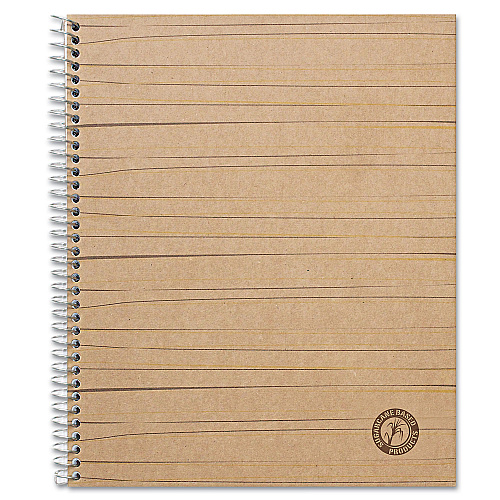 Universal Deluxe Sugarcane Based Notebooks, Kraft Cover, 1-Subject, Medium/College Rule, Brown Cover, (100) 11 x 8.5 Sheets (UNV66208)