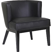 Boss Ava Accent Chair-Black Black Seat Color - Vinyl, Plush Seat Material - Black Back Color - Vinyl Back Material - Black Frame Color - Four-legged Base - 1 Each (B529BKBK)