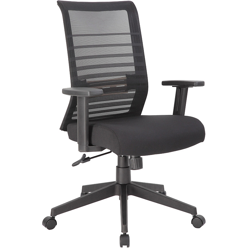 Boss Mesh Task Chair Black Seat Color - Black Back Color - Mesh Back Material - Black Frame Color - 5-star Base - 1 Each (B6566BK)