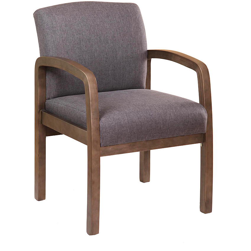 Boss NTR (No Tools Required) Guest Chair Slate Gray Seat Color - Slate Gray Back Color - Driftwood Frame Color - Four-legged Base - 1 Each (B9580DWSG)