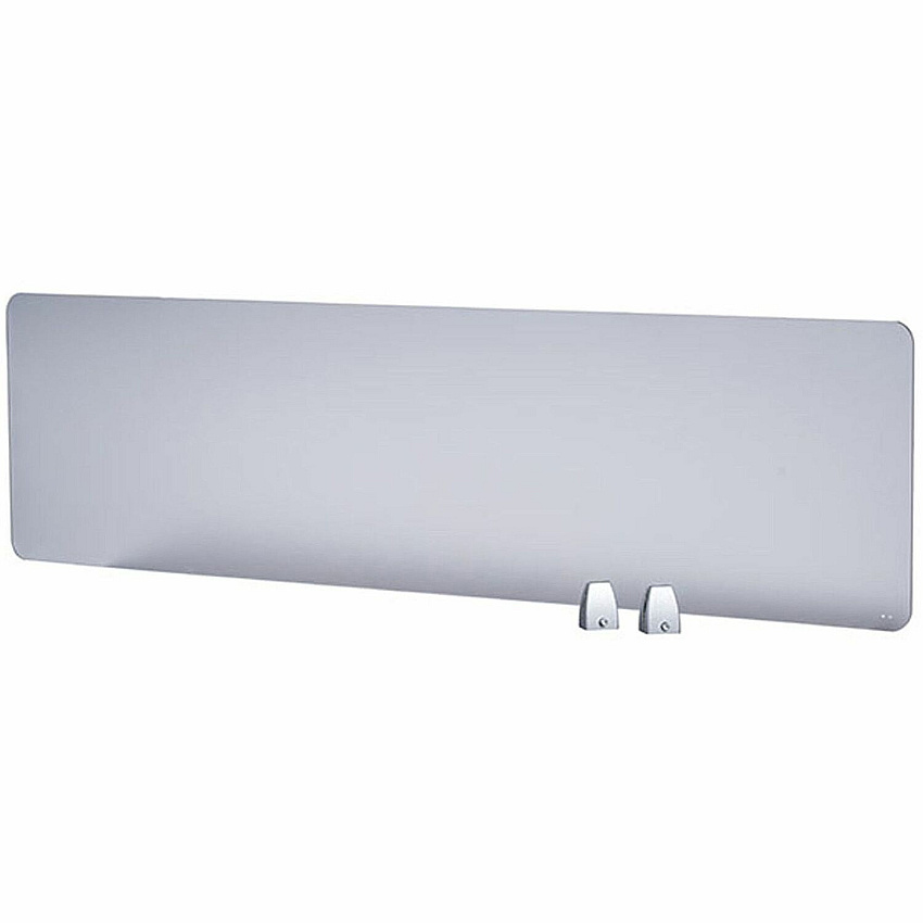 Boss 45" Privacy Panel, Plexiglass 15.6" Height x 45" Width x 0.2" Depth - Material: Plexiglass - Finish: Silver - 1 Each (S303)