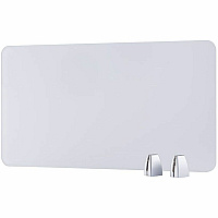 Boss 28" Privacy Panel, Plexiglass 15.6" Height x 27.6" Width x 0.2" Depth - Material: Plexiglass - Finish: Silver - 1 Each (S309)