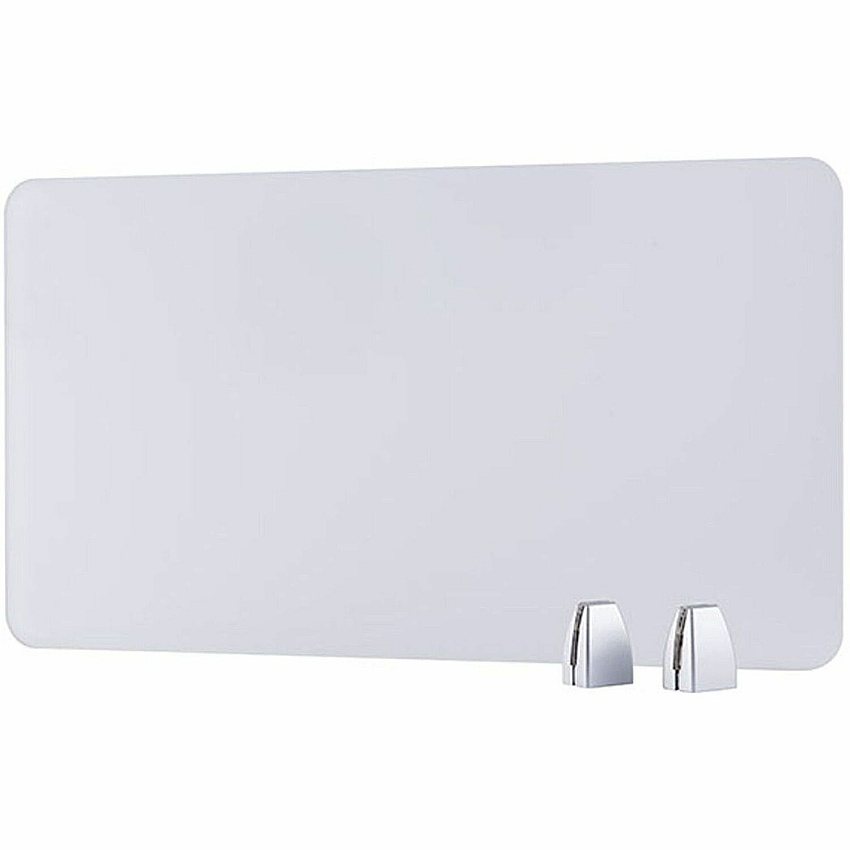 Boss 28" Privacy Panel, Plexiglass 15.6" Height x 27.6" Width x 0.2" Depth - Material: Plexiglass - Finish: Silver - 1 Each (S309)
