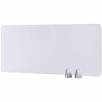 Boss 34" Privacy Panel, Plexiglass 15.6" Height x 33.5" Width x 0.2" Depth - Material: Plexiglass - Finish: Silver - 1 Each (S310)