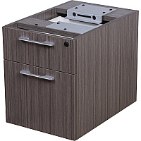 Boss Simple System Hanging Pedestal-3/4 Box/File 19" Height x 15.5" Width x 22.8" Depth - Finish: Driftwood, Silver - 1 Each (S503)